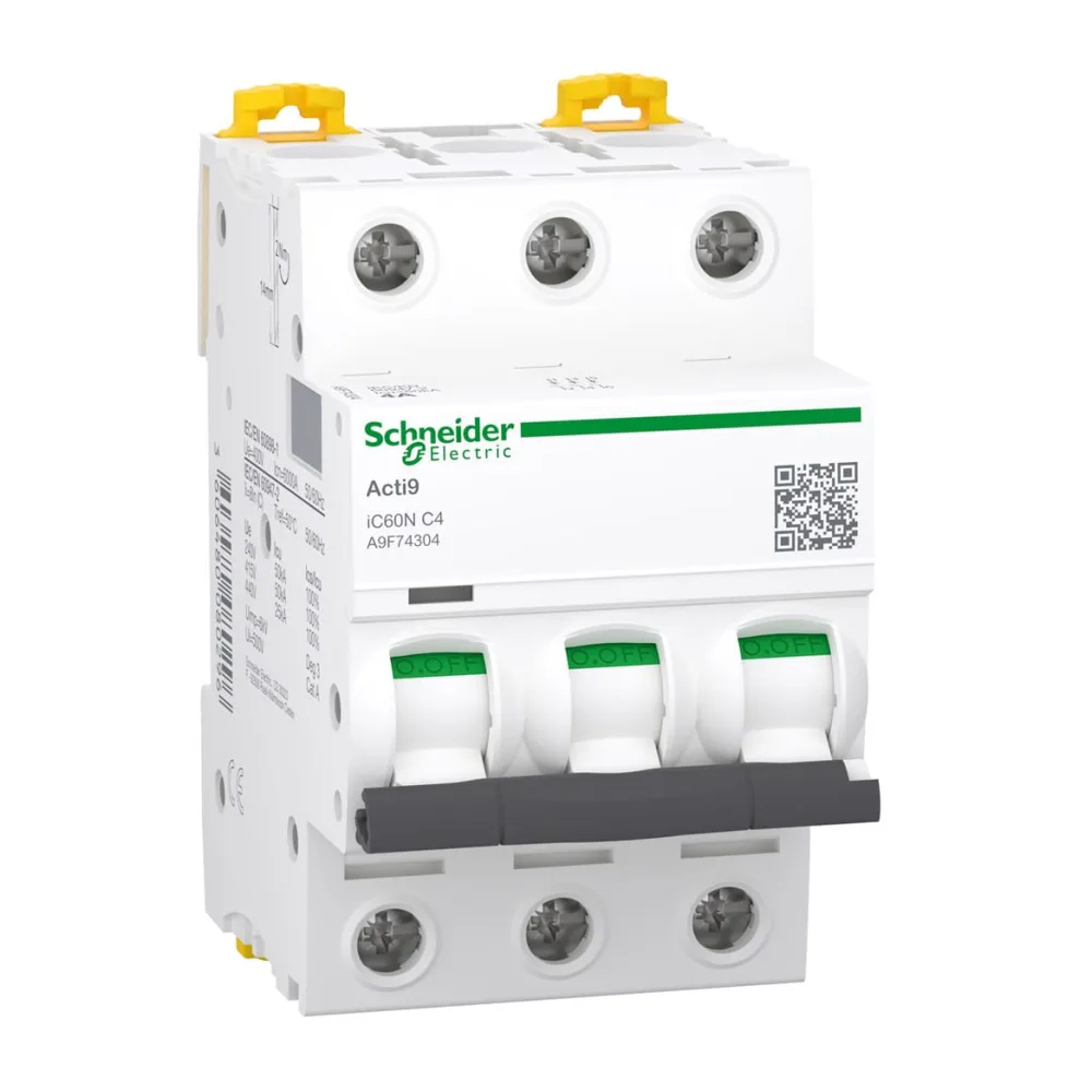 Interruptor Termomagnetico Acti 9 IC60N, 3P, 4A, Curva C, 10KA 7430459 Schneider Electric