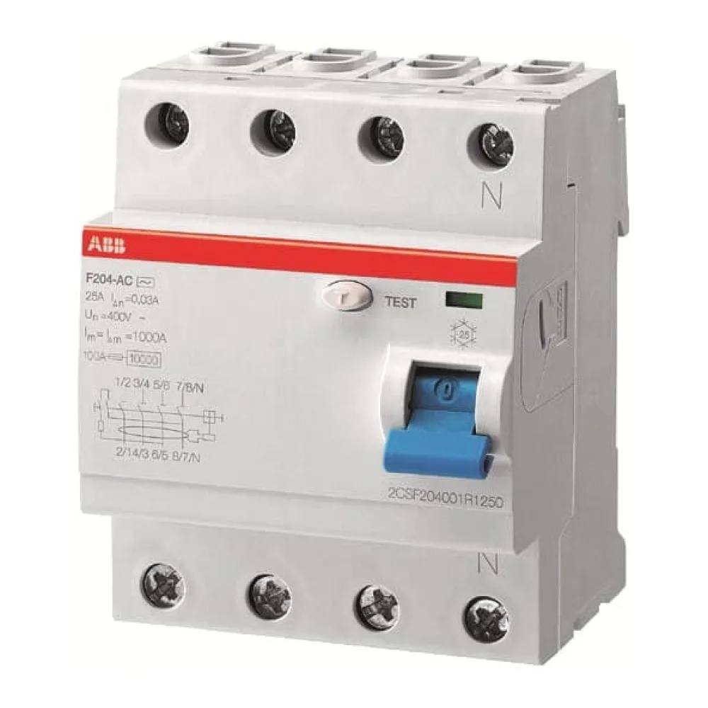 Interruptores Diferencial 4X 25A 300MA 2P F200 7442585 Abb