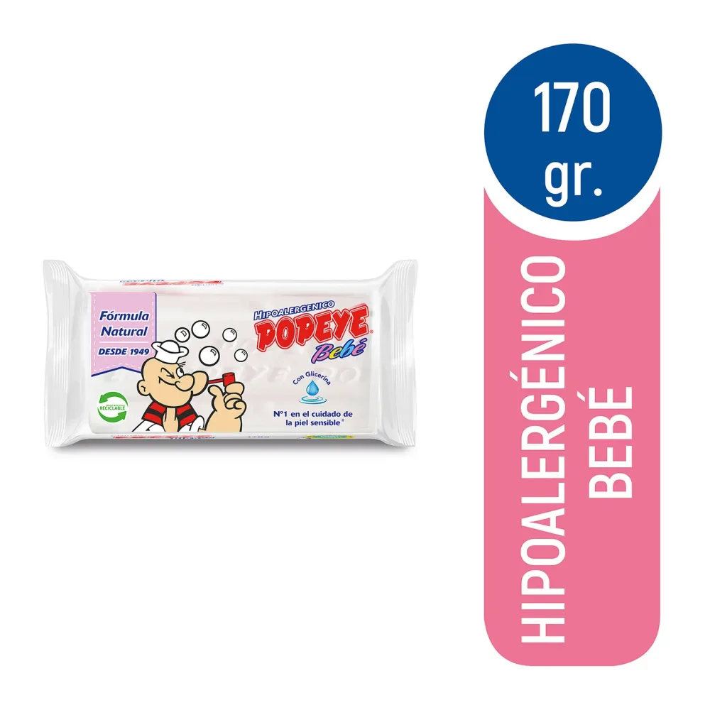 Jabón en Barra Hipoalergénico 170 Gramos – Popeye