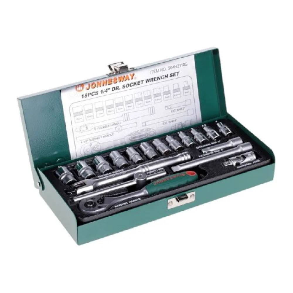 Juego de Dados 1/4 18 Piezas S04H2118S Jonnesway