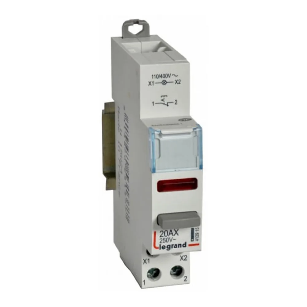 LEX/INTERRUPTOR/PULS.1NA+LED VERDE.20A 41291504 Legrand