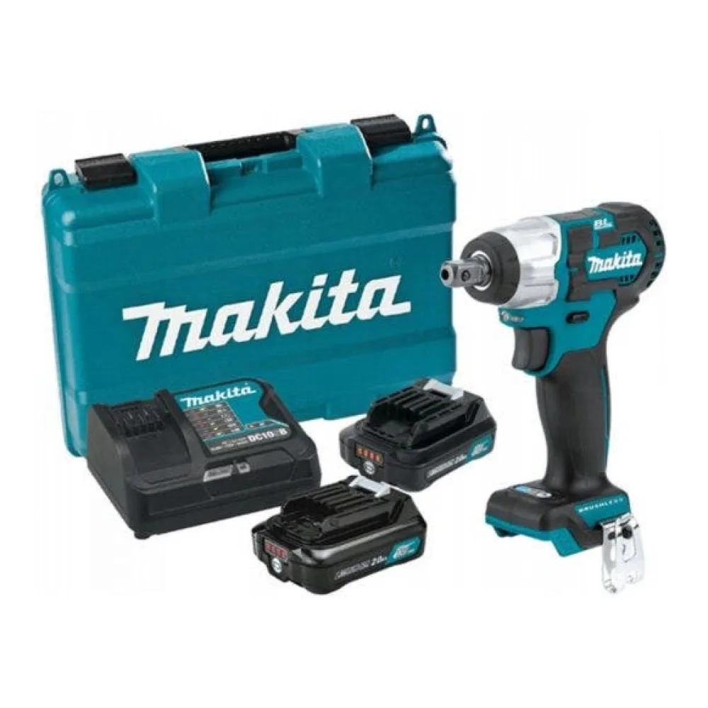 Llave de Impacto Makita 3/8 12V Cxt TW160DWAE + 2 Baterías 2.0 Ah + Cargador
