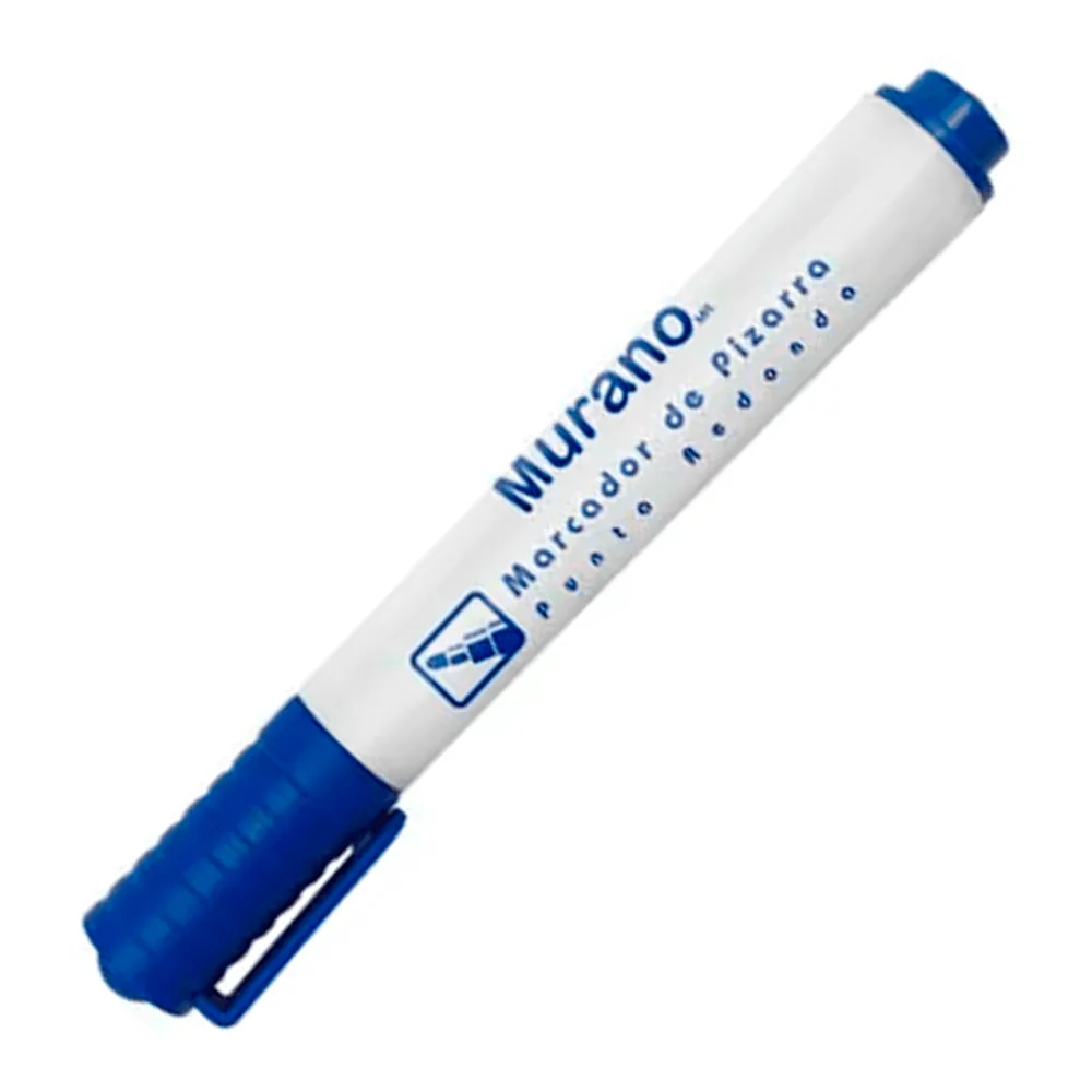 Marcador de Pizarra Desechable Punta Redonda Azul Cuerpo Plastico Murano