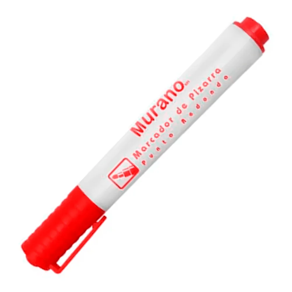 Marcador de Pizarra Desechable Punta Redonda Rojo Cuerpo Plastico Murano