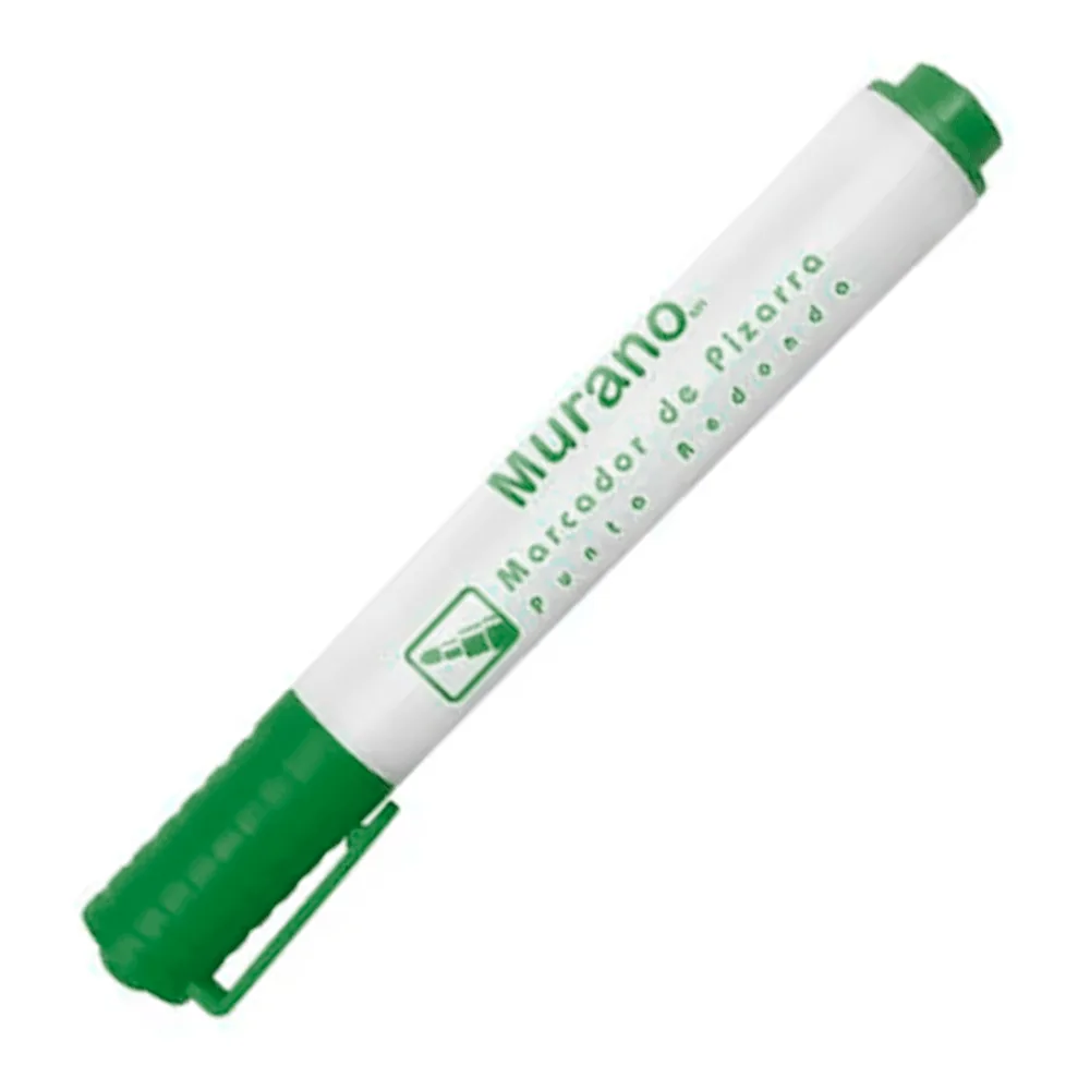 Marcador de Pizarra Desechable Punta Redonda Verde Cuerpo Plastico Murano