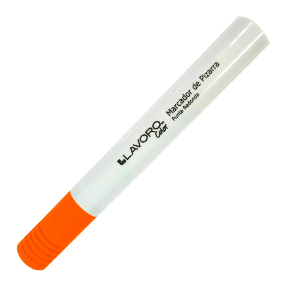 Marcador de Pizarra Punta Redonda Naranja Lavoro