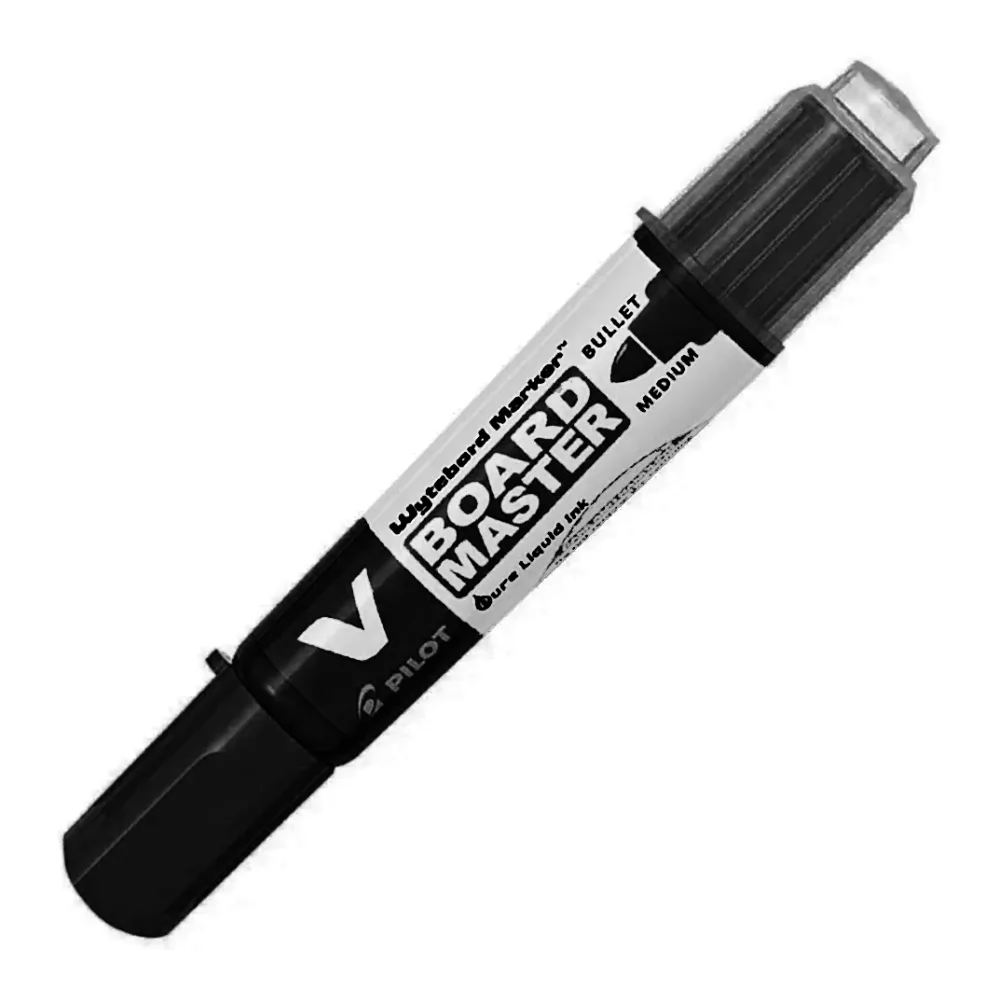 Marcador de Pizarra Punta Redonda V Board Master Negro Pilot
