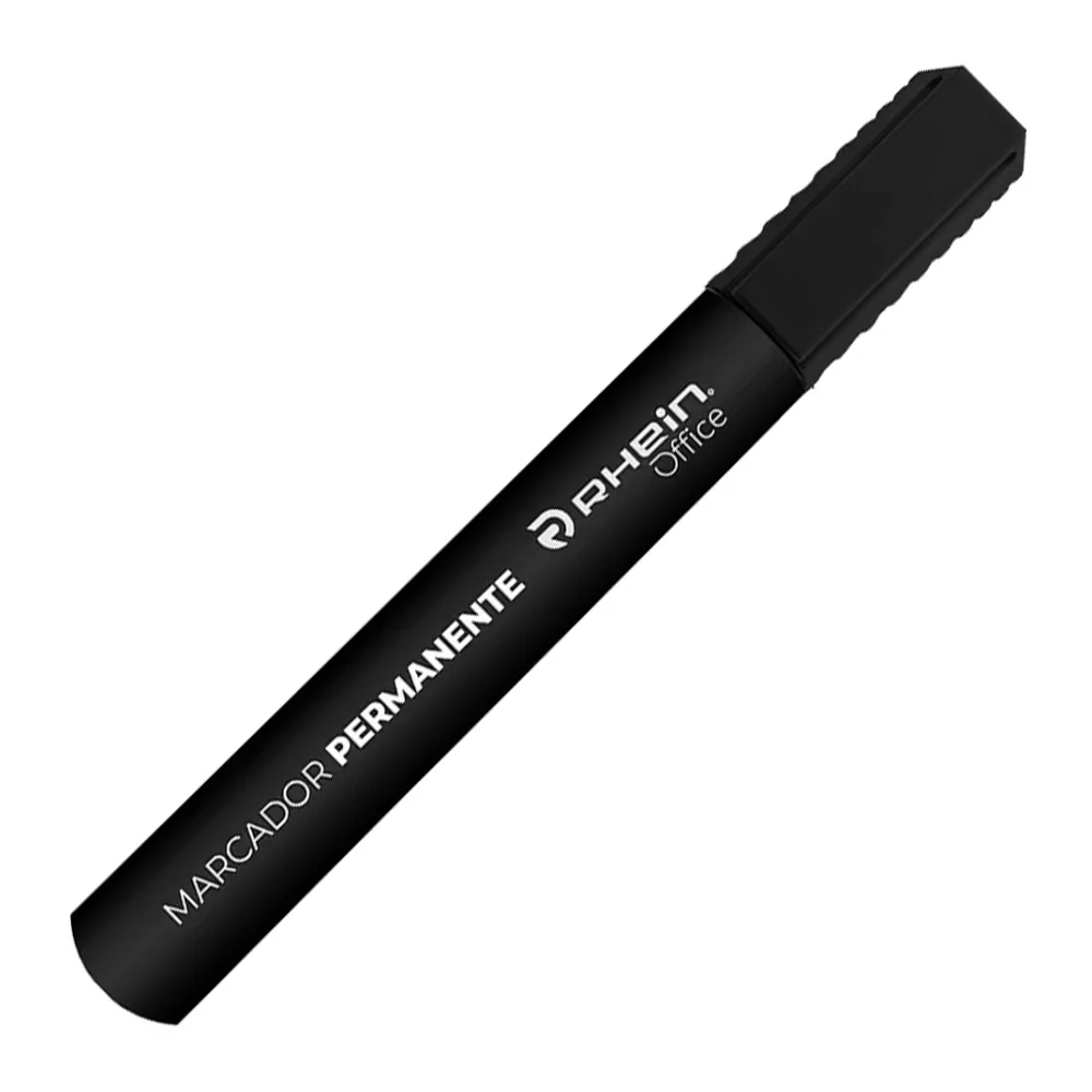 Marcador Permanente Punta Redonda Negro Rhein