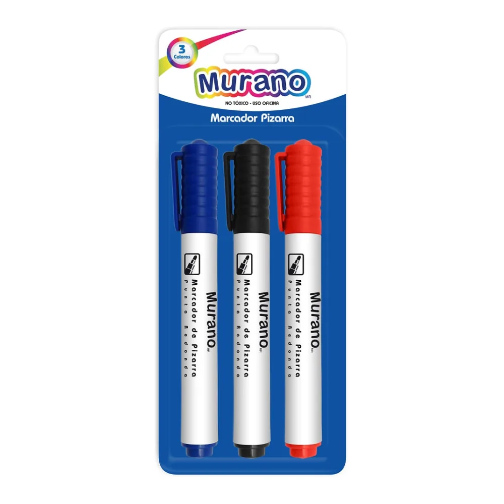 Marcador Pizarra Set 3 Unidades Blister Murano