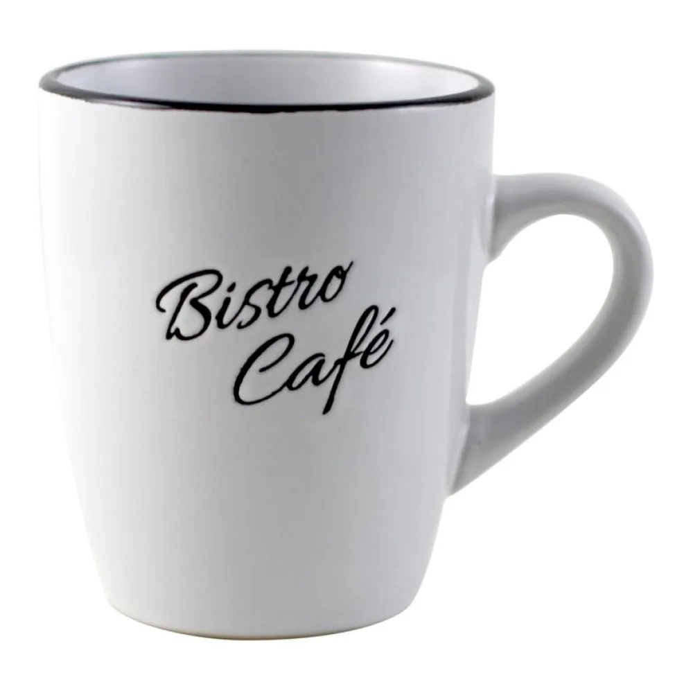 Mug 355 Ml Cerámica Palabras Blanco 1 Unidad(es) Just Home Collection