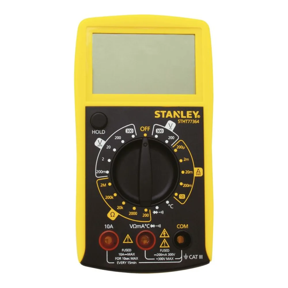 Multimetro Digital. Negro/amarillo Stanley
