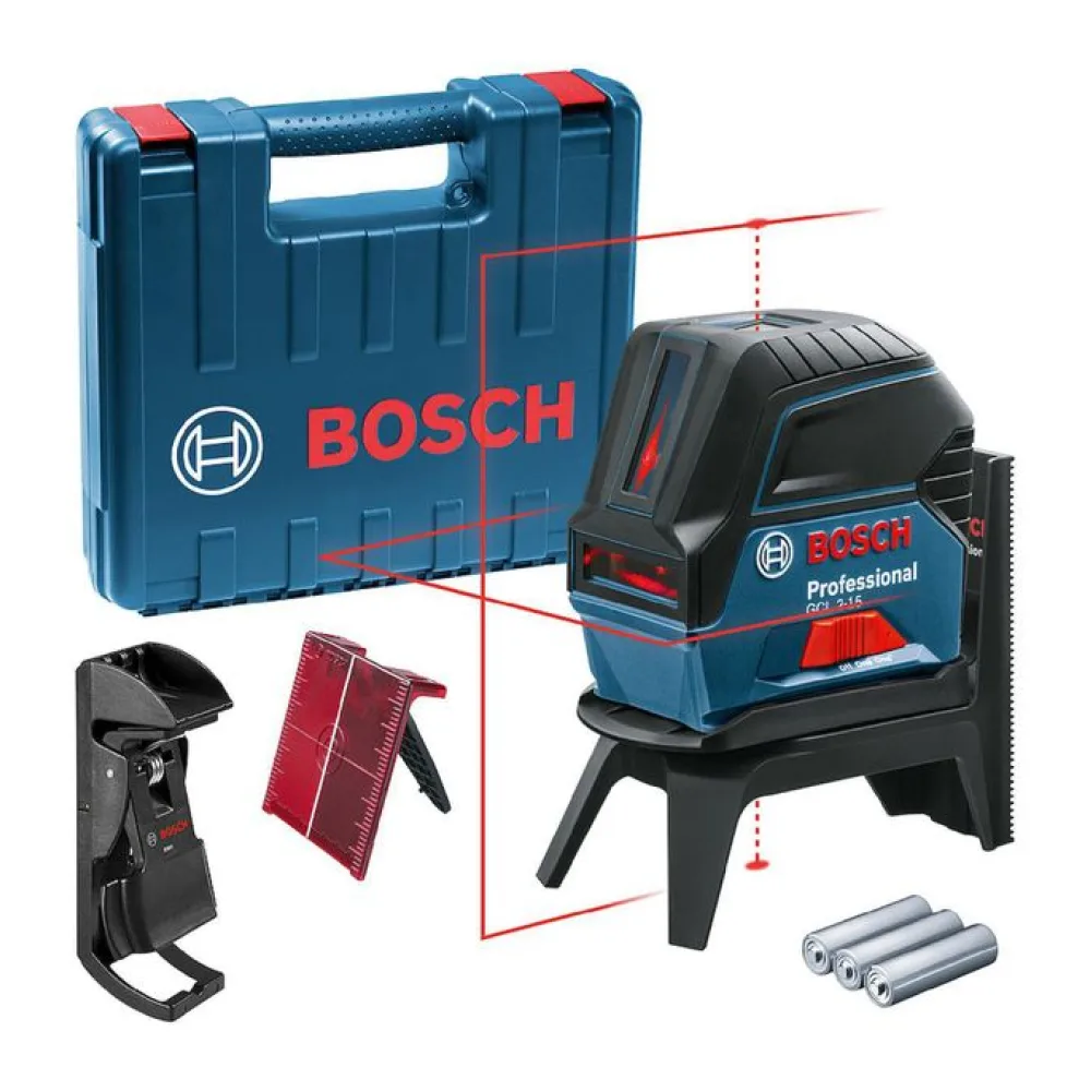 Nivel Laser 15M con Puntos de Plomada y Soporte Bosch