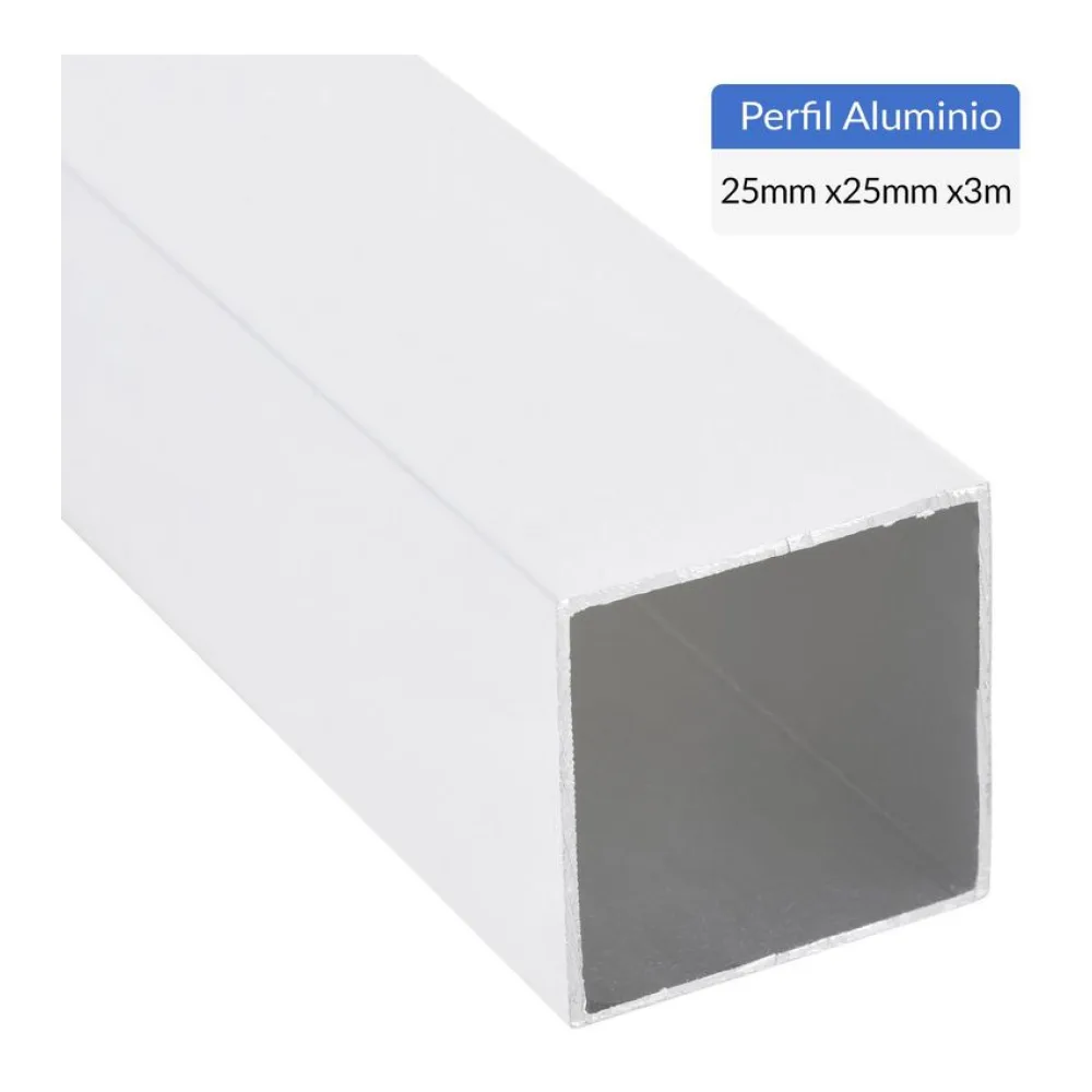 Perfil Tubular Blanco Aluminio 25X1 Mm 3 M Superfil