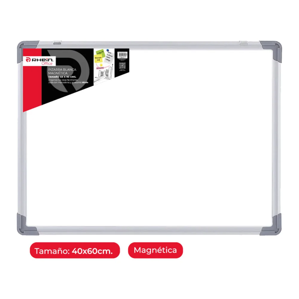 Pizarra Blanca Magnética 40 X 60 Cm Rhein