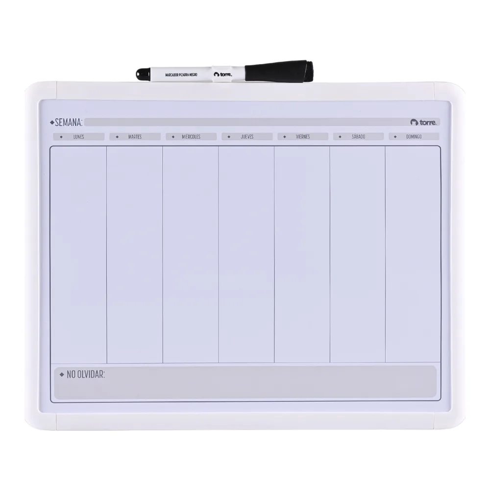 Pizarra Planner Magnética 28 36 Cm Torre