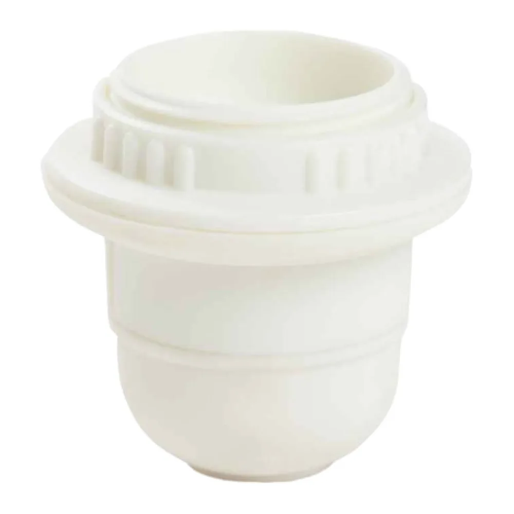 Portalámparas con Anillo E27 Blanco Castillo