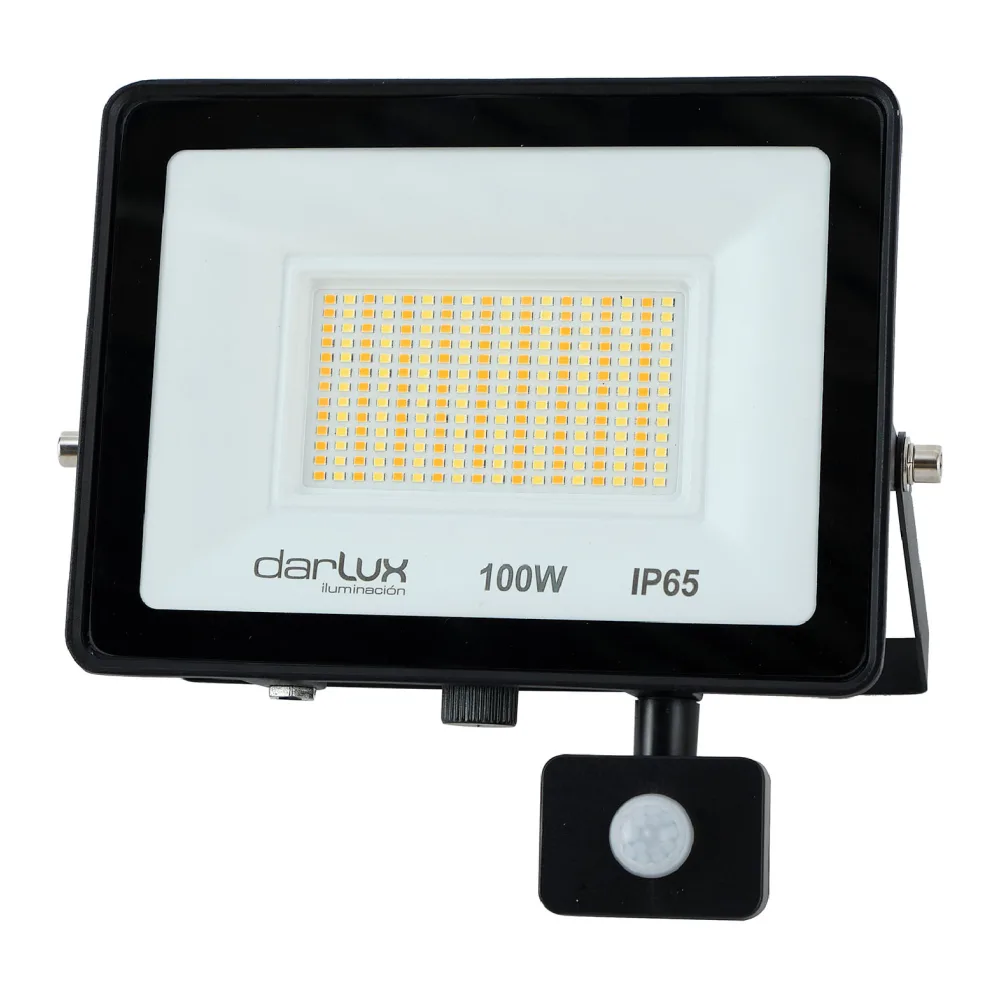 Proyector de Area Led 100W IP65 3 Cct 2,2K-3,5K -5 K Negro C/sensor 278628625 Darlux