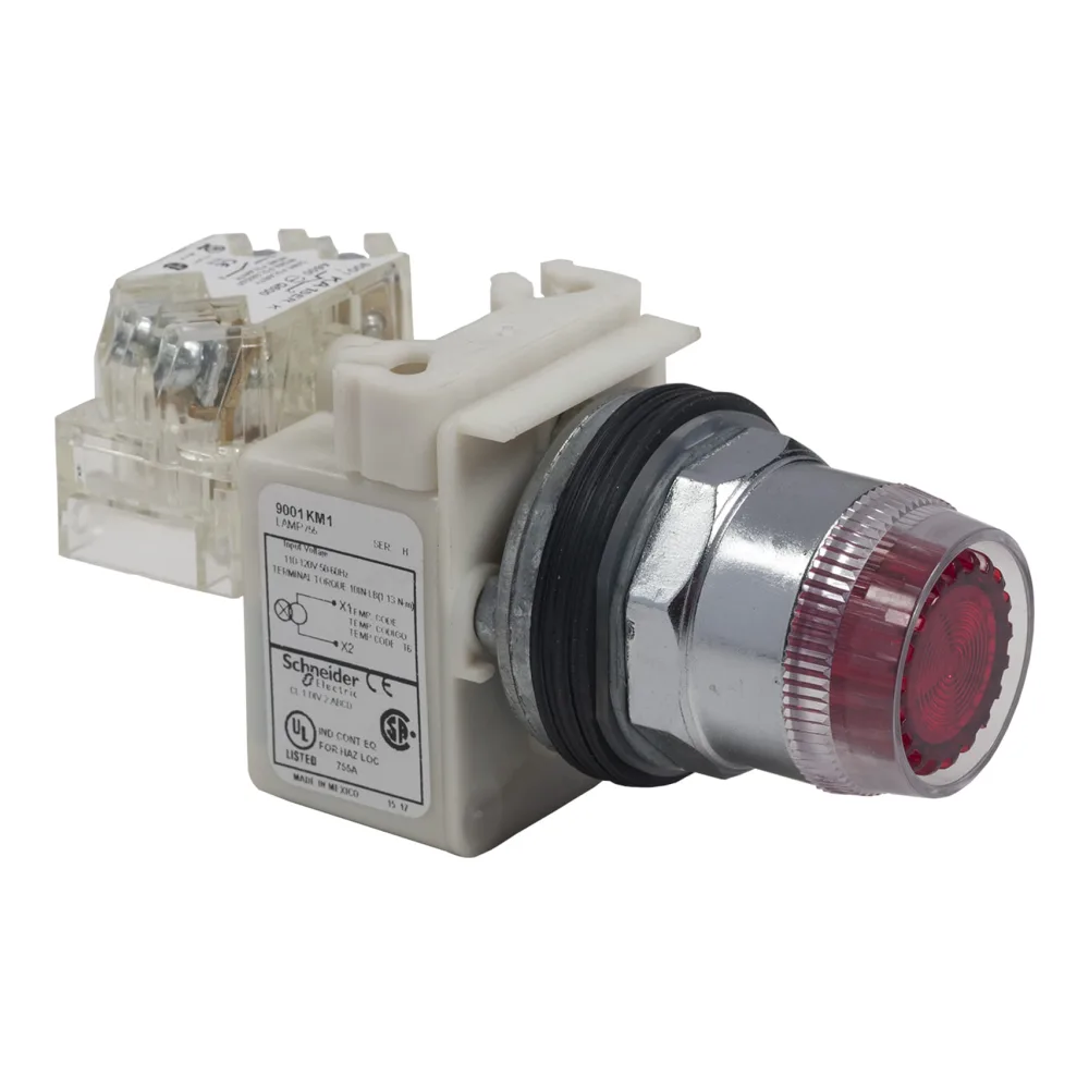 Pulsador Nema 30MM Met Incan Roj 120VAC 900114859 Schneider Electric