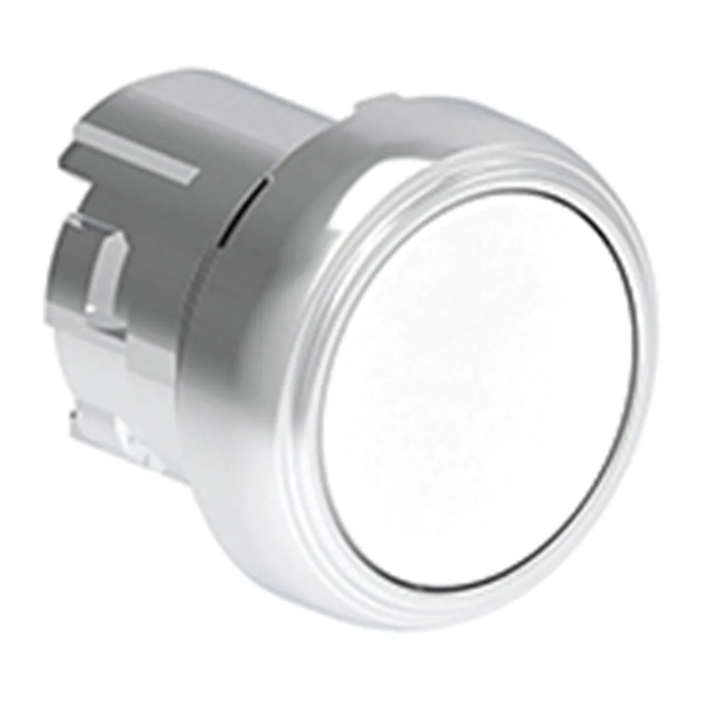 Pulsador Plano Blanco (cabezal), Contacto Momentaneo, 22MM, Metalico 2487272 Lovato