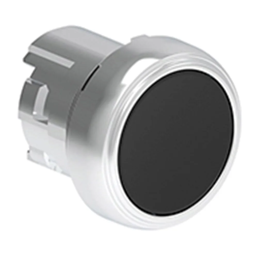 Pulsador Plano Negro (cabezal), Contacto con Retension, 22MM, Metalico 2487472 Lovato