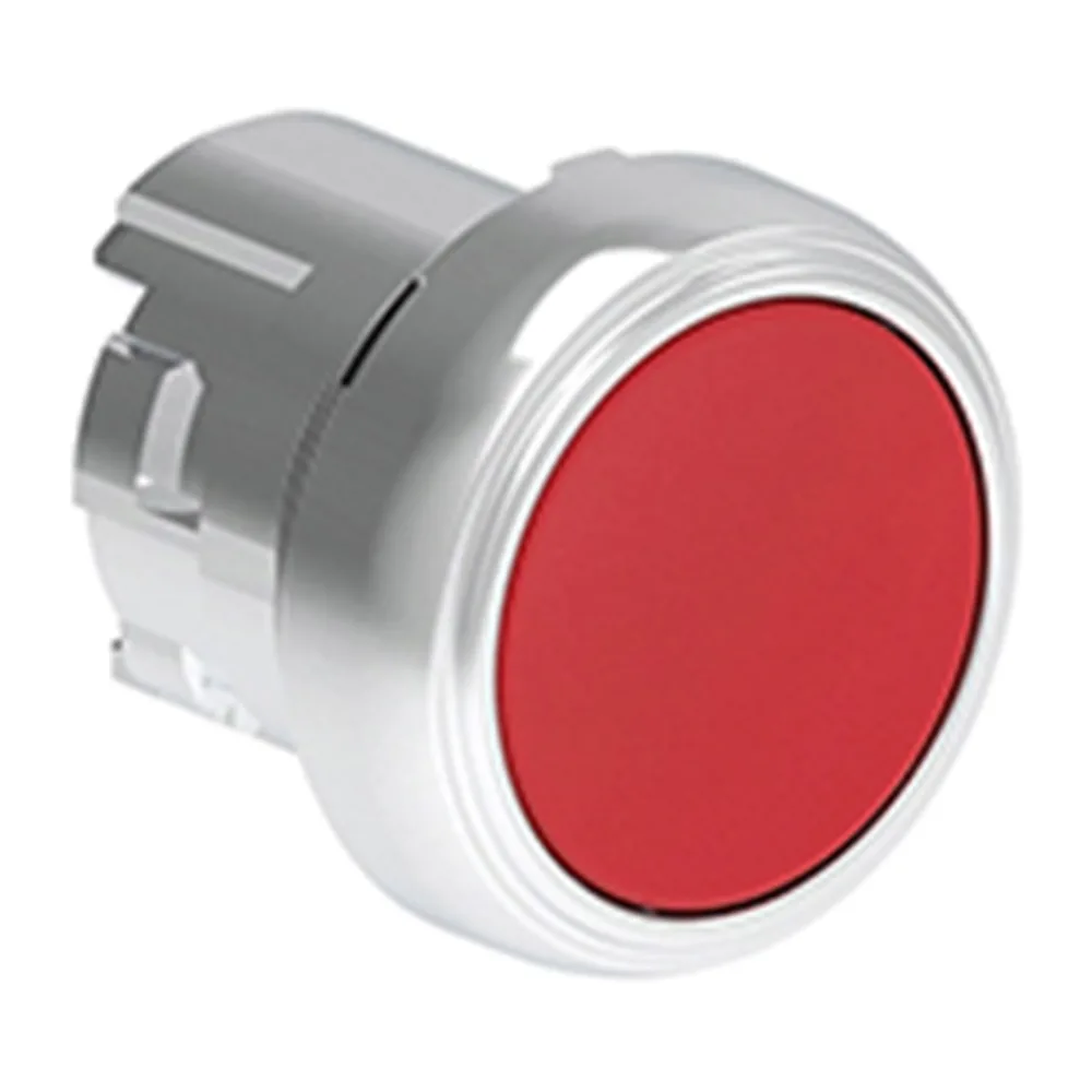 Pulsador Plano Rojo (cabezal), Contacto Momentaneo, 22MM, Metalico 2488072 Lovato