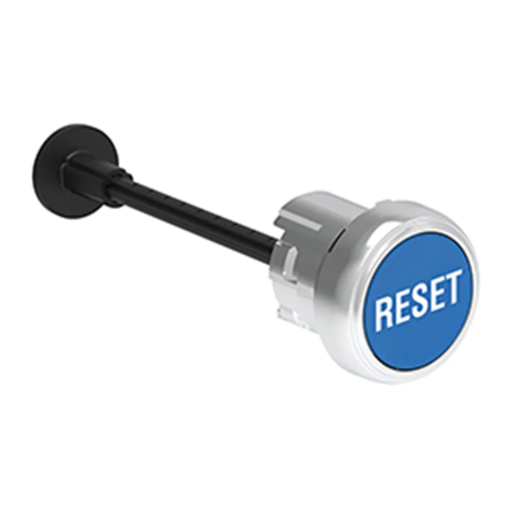 Pulsador Reset Azul para Accionamiento Mecanico, Vastago 123MM, 22MM, Metalico 2490272 Lovato