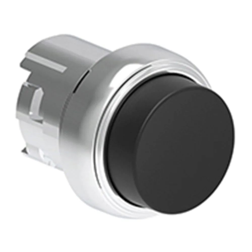 Pulsador Saliente Negro (cabezal), Contacto Momentaneo, 22MM, Metalico 2491072 Lovato