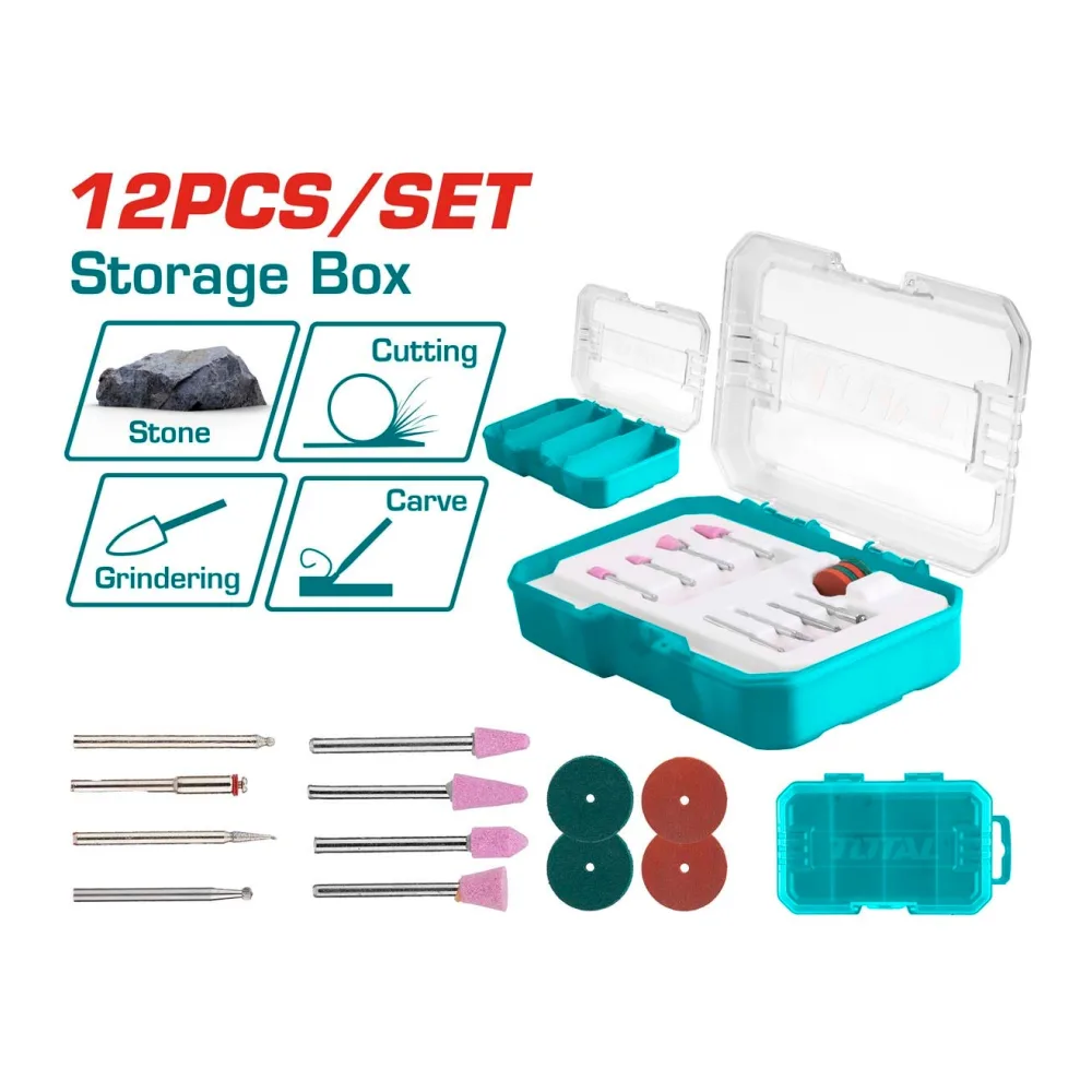 Set 12 Fresas para Multiherramienta (dremel) Total TAKMG2012