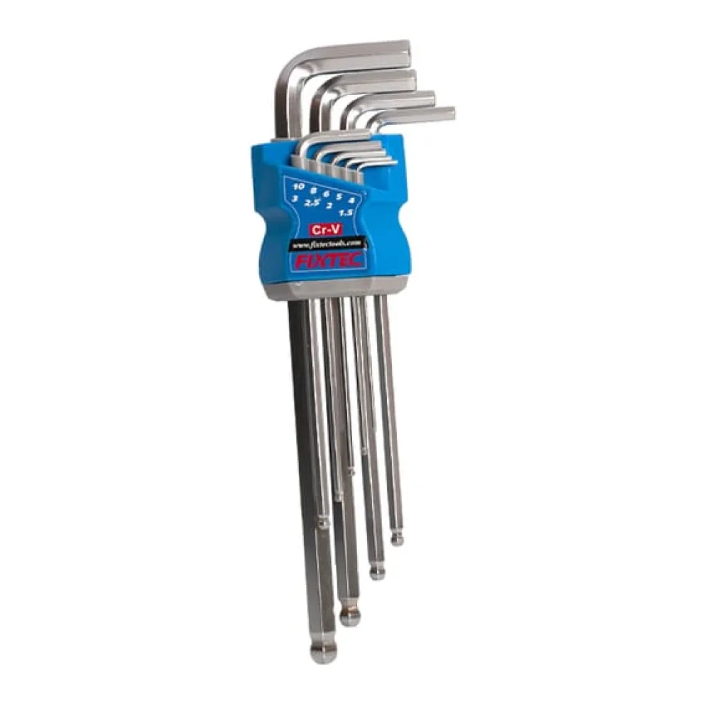 Set 9 Piezas Llave Allen Bola Hexagonal 1.5-10MM Larga FHHK1009 Fixtec
