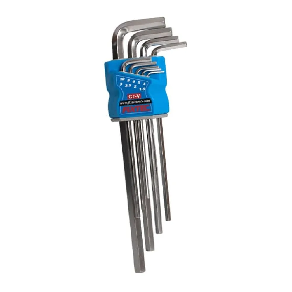 Set 9 Piezas Llave Allen Hexagonal 1.5-10MM Larga FHHK0009 Fixtec