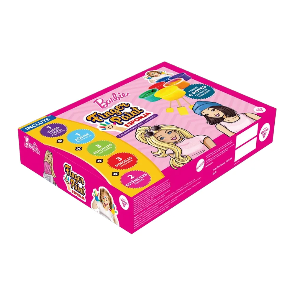Set Pinta Dedos Esponja Barbie
