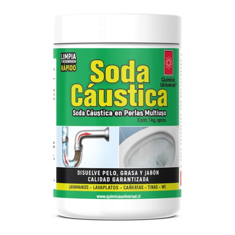 Soda Cáustica Perla 1 Kg Tarro Quimica Universal