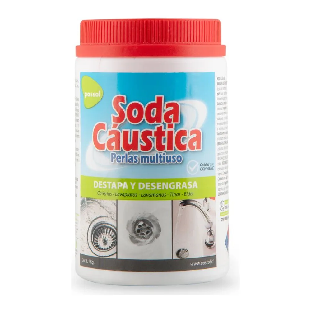 Soda Caústica Tarro 1 Kg Passol
