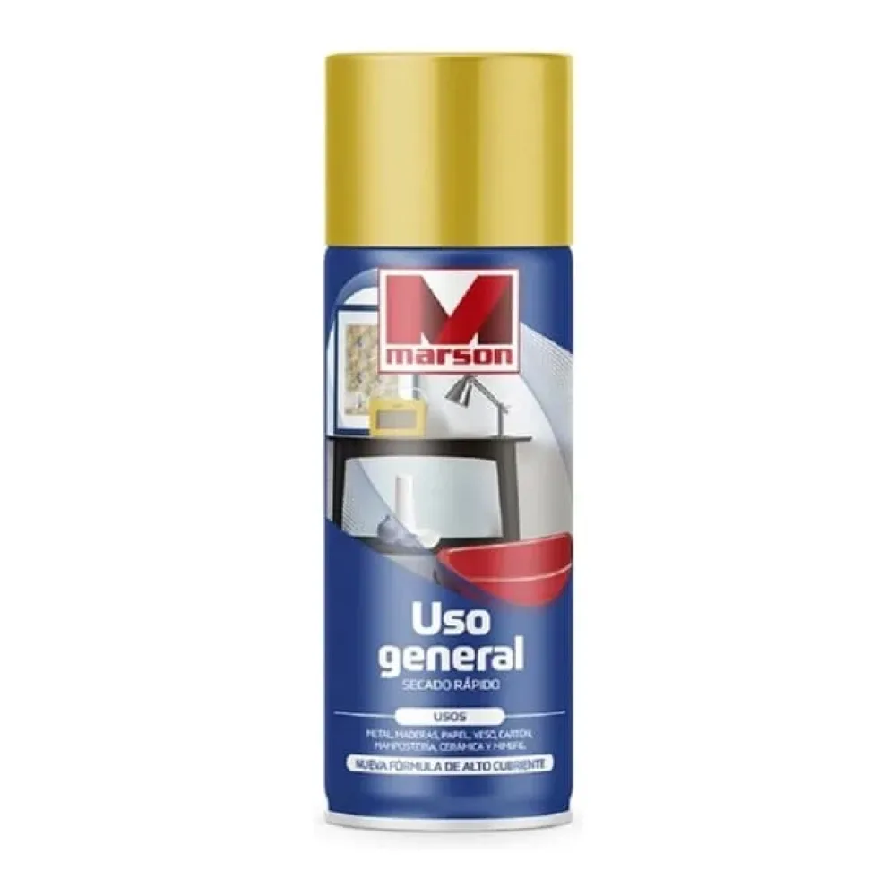 Spray Esmalte Amarillo Oro 350 Ml Uso General Marson