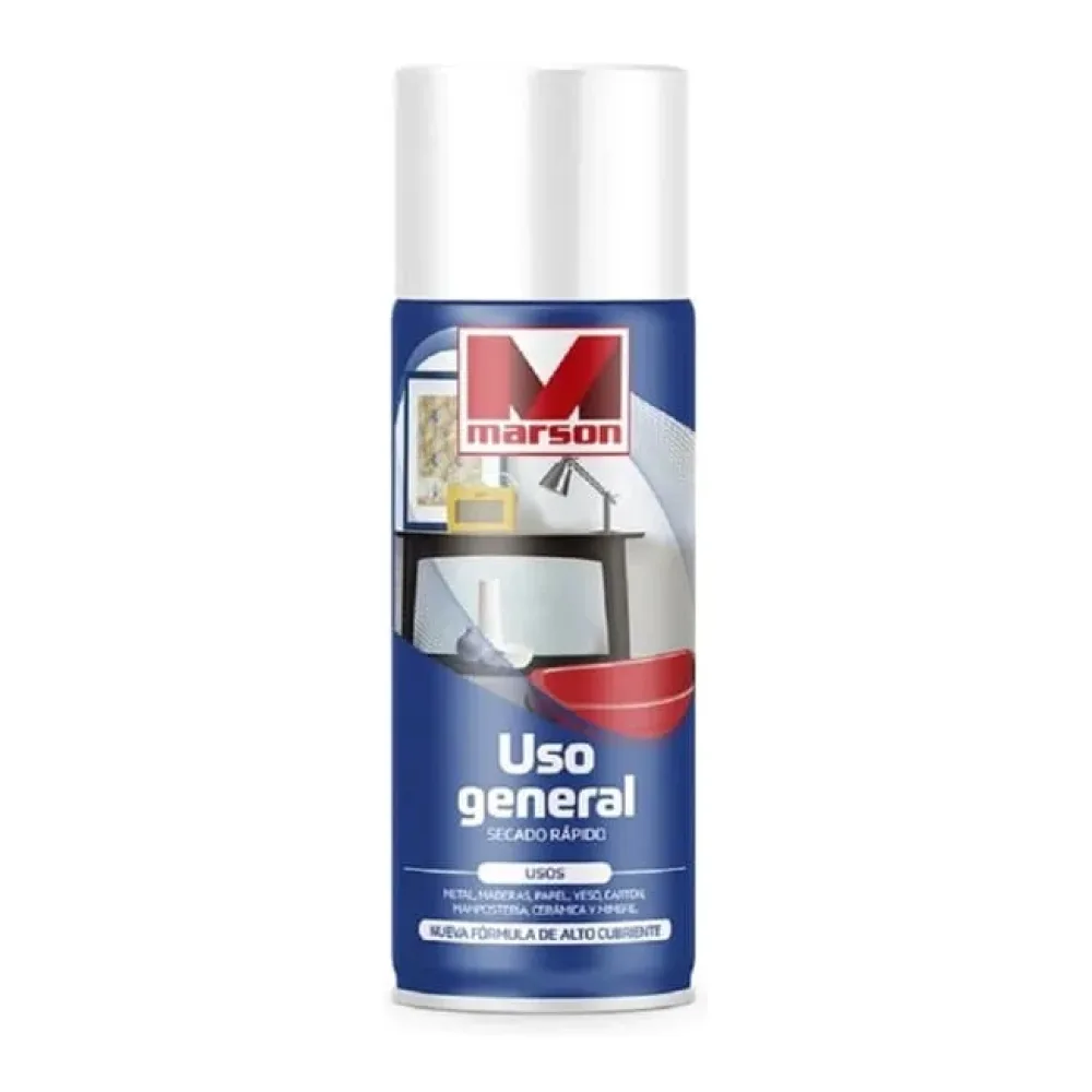 Spray Esmalte Blanco Brillante 350 Ml Uso General Marson