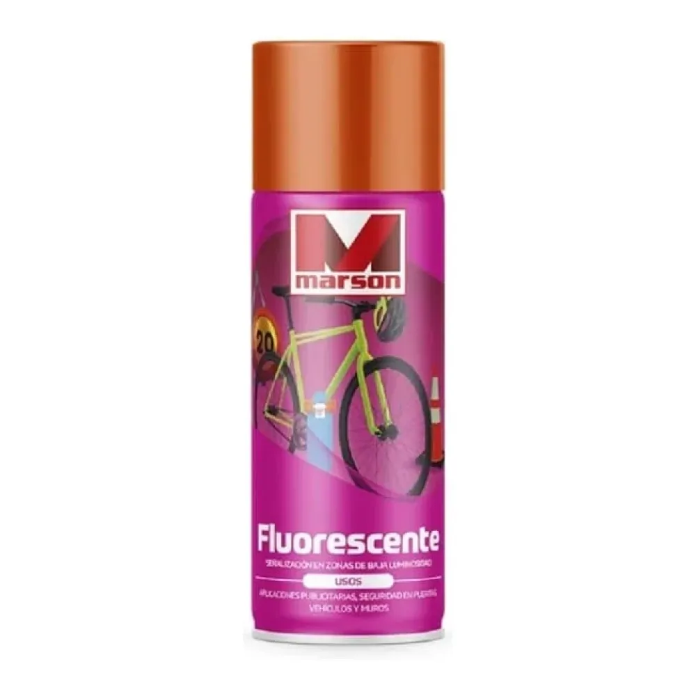 Spray Esmalte Fluorescente Naranja 350 Ml Marson