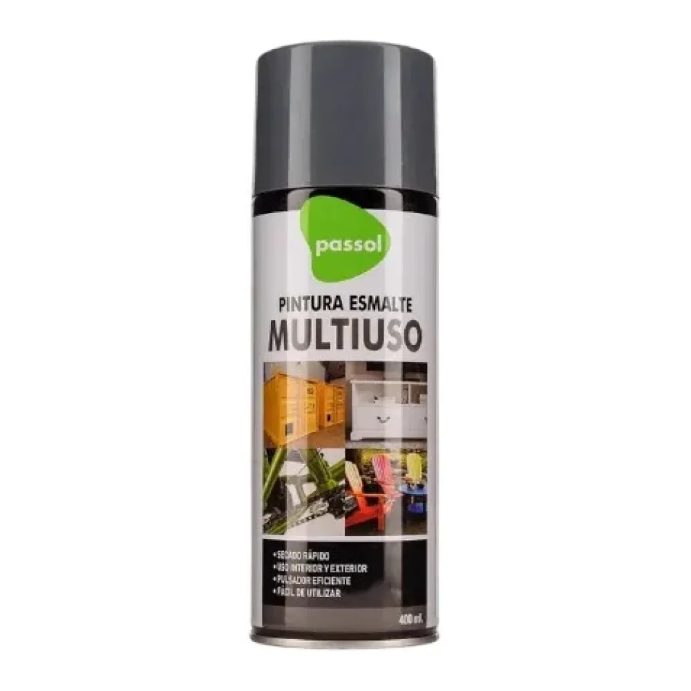 Spray Esmalte Secado Rápido Gris 400ML Passol