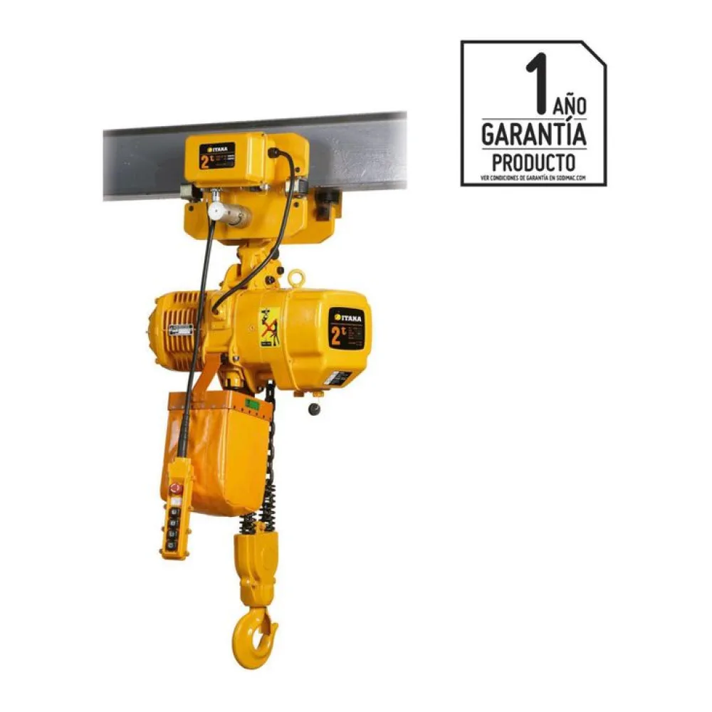 Tecle Eléctrica 6 M 2000 Kg Itaka