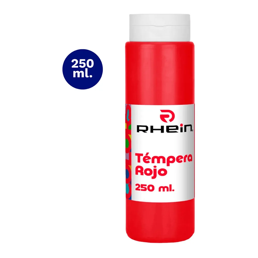 Tempera 250 Ml Rojo Rhein