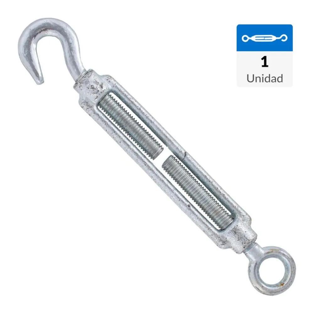 Tensor Gancho-ojo 1/2" Acero Gris. Fixser