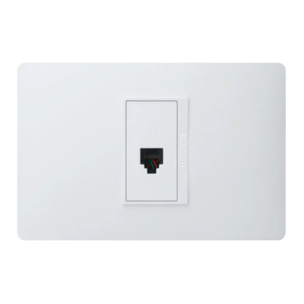 Toma RJ45 Cat 6 Simple Hembra Embutida Blanco Luzica 8119202 Bticino